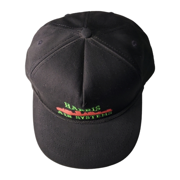 Vintage Baseball Hat Neon Embroidery Harris Air Systems Retro Snapback Throwback - Picture 6 of 6